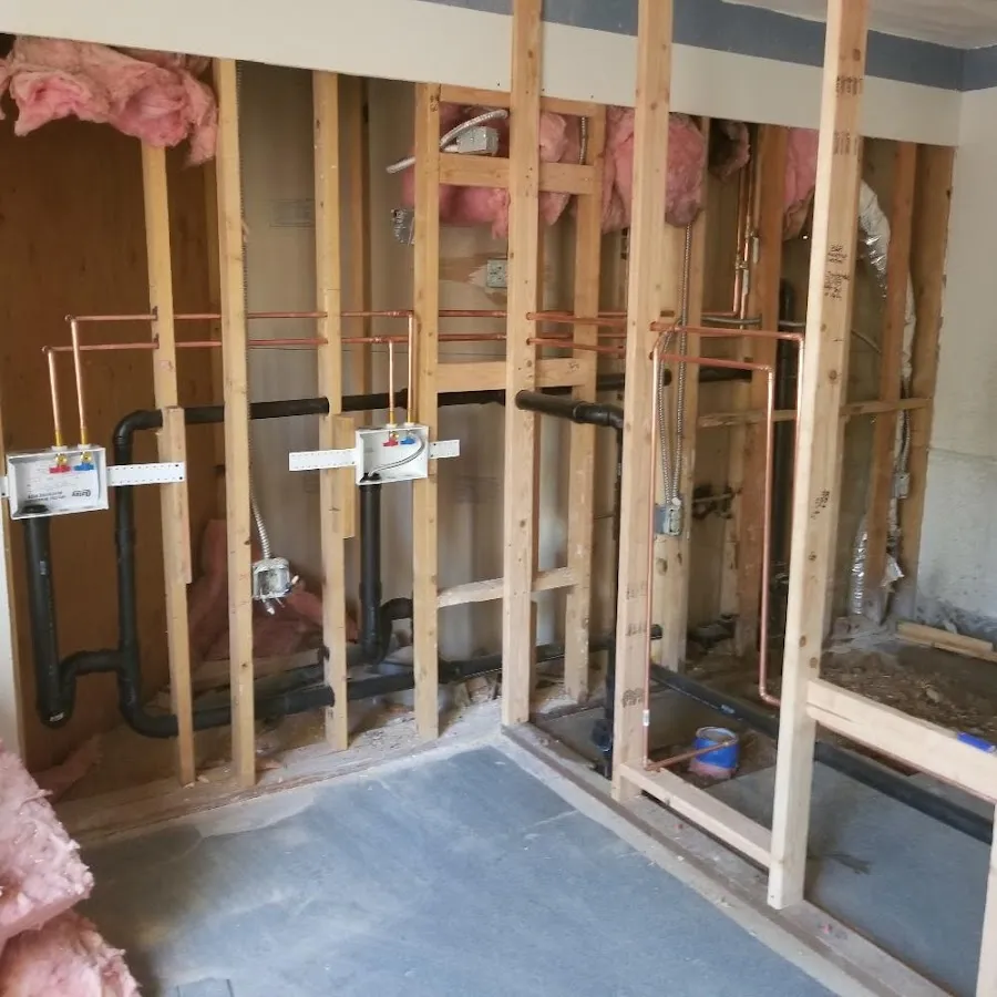 Copper pipe rough-in and plumbing installation in Cedarhurst